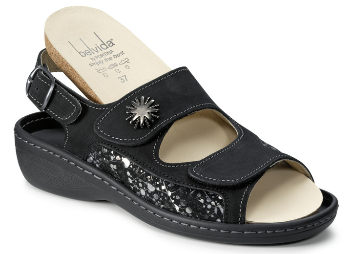 Sandaletten & Pantoletten - ELENA EDEN, bequeme Damen-Sandalen, Weite H, mit herausnehmbarem Fußbett Ansicht 4 Sandaletten & Pantoletten - ELENA EDEN, bequeme Damen-Sandalen, Weite H, mit herausnehmbarem Fußbett, in Größe 036 bis 042, in Farbe WEISS Ansicht 4