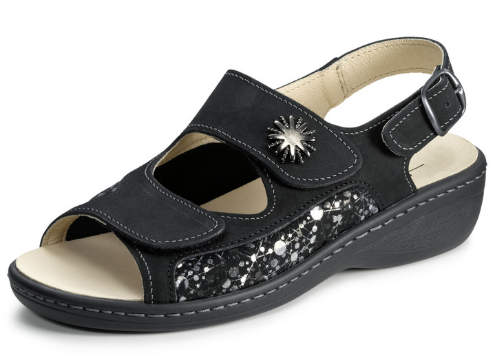 Sandaletten & Pantoletten - ELENA EDEN, bequeme Damen-Sandalen, Weite H, mit herausnehmbarem Fußbett Ansicht 3 Sandaletten & Pantoletten - ELENA EDEN, bequeme Damen-Sandalen, Weite H, mit herausnehmbarem Fußbett, in Größe 036 bis 042, in Farbe WEISS Ansicht 3