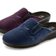 Hausschuhe - Zweierpack, klassische Damen-Hausschuhe, Weite H, mit Gummizug, in Größe 036 bis 041, in Farbe 1x MARINE 1x CHIANTI – Farbe 1x MARINE 1x CHIANTI – Ansicht 1