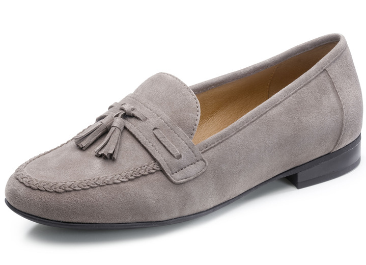 Caprice - Caprice Slipper  mit Lederspange, in Größe 036 bis 042, in Farbe TAUPE Ansicht 1