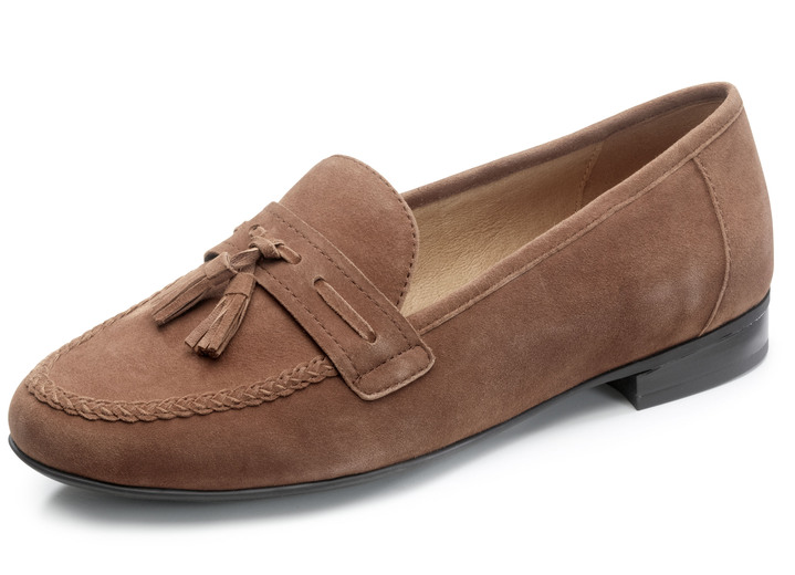 Caprice - Caprice Slipper  mit Lederspange, in Größe 036 bis 042, in Farbe COGNAC Ansicht 1