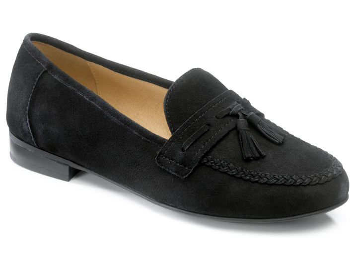 Caprice - Caprice Slipper  mit Lederspange, in Größe 036 bis 042, in Farbe SCHWARZ Ansicht 1