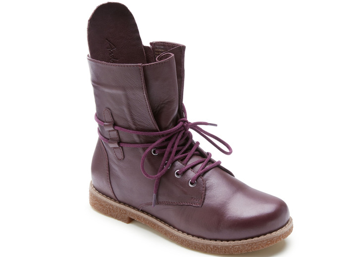 Stiefel & Stiefeletten - Andrea Conti Schnür-Stiefelette aus weichem Nappaleder, in Größe 036 bis 042, in Farbe BORDEAUX Ansicht 2