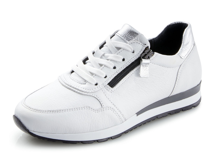 - Toosoft Sneaker aus Nappaleder, in Größe 036 bis 042, in Farbe WEISS-SILBER Ansicht 1