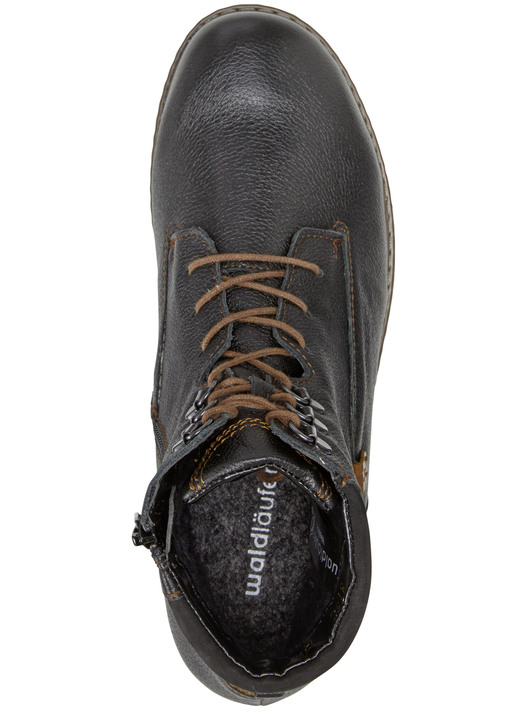 Stiefel & Stiefeletten - Waldläufer Schnür-Stiefelette mit Warmfutter aus reiner Baumwolle, in Größe 4 1/2 bis 9, in Farbe SCHWARZ Ansicht 3