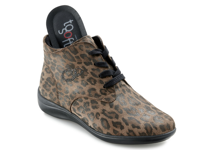 - Toosoft Stiefelette aus Veloursleder, in Größe 036 bis 042, in Farbe BRAUN Ansicht 2