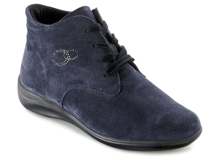 Schnür-Stiefelette mit dezenter Glitzer-Applikation