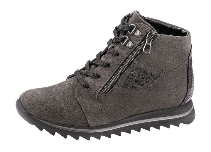 - Waldläufer Stiefelette mit praktischen Seitenreißverschlüssen, in Größe 5 1/2 bis 9, in Farbe GRAU Ansicht 4