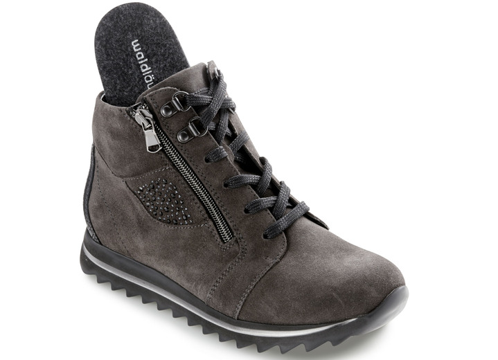 - Waldläufer Stiefelette mit praktischen Seitenreißverschlüssen, in Größe 5 1/2 bis 9, in Farbe GRAU Ansicht 2