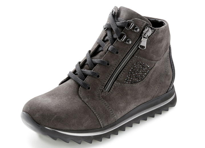 - Waldläufer Stiefelette mit praktischen Seitenreißverschlüssen, in Größe 5 1/2 bis 9, in Farbe GRAU Ansicht 1