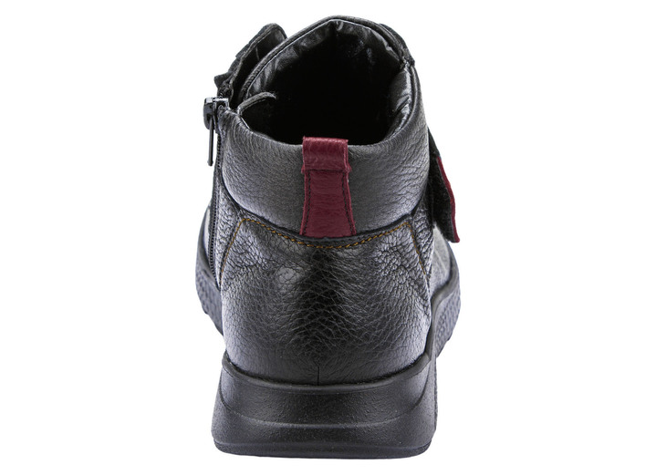 Stiefel & Stiefeletten - Waldläufer, bequeme Damen-Stiefeletten, Weite H, mit herausnehmbarem Fußbett Ansicht 9 Stiefel & Stiefeletten - Waldläufer, bequeme Damen-Stiefeletten, Weite H, mit herausnehmbarem Fußbett, in Größe 4 1/2 bis 9, in Farbe SCHWARZ-ROT Ansicht 9