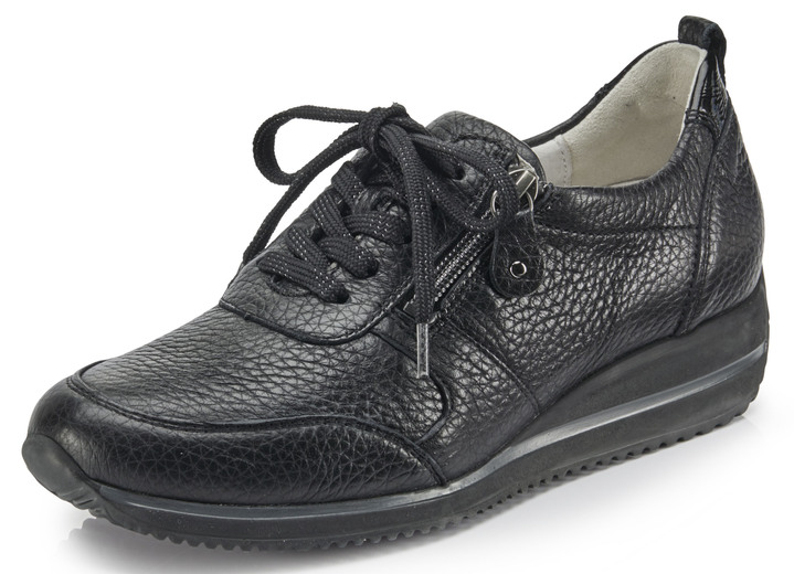 Slipper & Schnürschuhe - Waldläufer, leichte Damen-Sneaker, Weite H, mit herausnehmbarem Fußbett, in Größe 3 1/2 bis 8, in Farbe SCHWARZ Ansicht 1