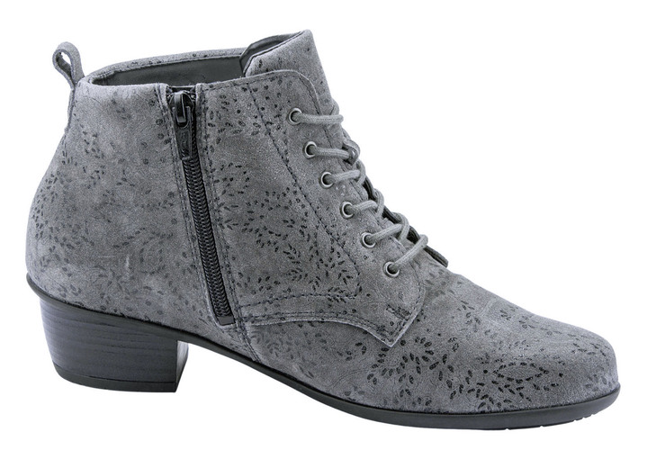 Stiefel & Stiefeletten - Waldläufer Schnür-Stiefelette mit floraler Prägung Ansicht 7 Stiefel & Stiefeletten - Waldläufer Schnür-Stiefelette mit floraler Prägung, in Größe 4 1/2 bis 9, in Farbe GRAU Ansicht 7