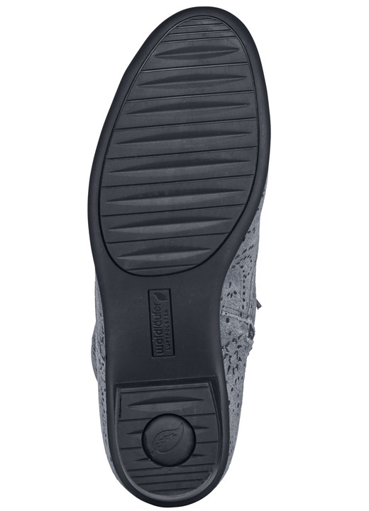 Stiefel & Stiefeletten - Waldläufer Schnür-Stiefelette mit floraler Prägung Ansicht 4 Stiefel & Stiefeletten - Waldläufer Schnür-Stiefelette mit floraler Prägung, in Größe 4 1/2 bis 9, in Farbe GRAU Ansicht 4