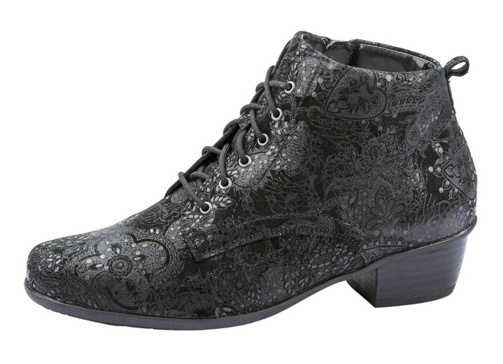 Stiefel & Stiefeletten - Waldläufer Schnür-Stiefelette mit floraler Prägung Ansicht 13 Stiefel & Stiefeletten - Waldläufer Schnür-Stiefelette mit floraler Prägung, in Größe 4 1/2 bis 9, in Farbe GRAU Ansicht 13