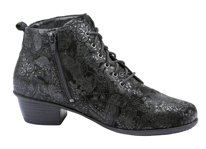 Stiefel & Stiefeletten - Waldläufer Schnür-Stiefelette mit floraler Prägung, in Größe 4 1/2 bis 9, in Farbe SCHWARZ Ansicht 5