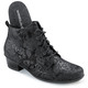 Stiefel & Stiefeletten - Waldläufer Schnür-Stiefelette mit floraler Prägung – Farbe SCHWARZ – Ansicht 2 Stiefel & Stiefeletten - Waldläufer Schnür-Stiefelette mit floraler Prägung, in Größe 4 1/2 bis 9, in Farbe GRAU – Farbe SCHWARZ – Ansicht 2