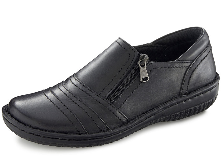Slipper & Schnürschuhe - ELENA EDEN Slipper aus Nappaleder, in Größe 036 bis 042, in Farbe SCHWARZ Ansicht 1