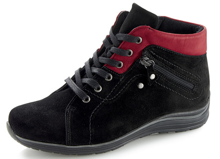 Toosoft Stiefelette aus Rind-Velours- und Nubukleder