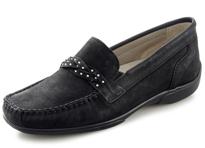 Slipper & Schnürschuhe - ELENA EDEN, bequeme Damen-Slipper, Weite H, mit herausnehmbarem Fußbett, in Größe 036 bis 042, in Farbe JEANS Ansicht 7