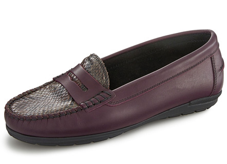 Mokassin-Slipper mit Lederspange
