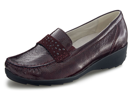 Waldläufer Mokassin-Slipper mit glamorösen Glitzersteinchen