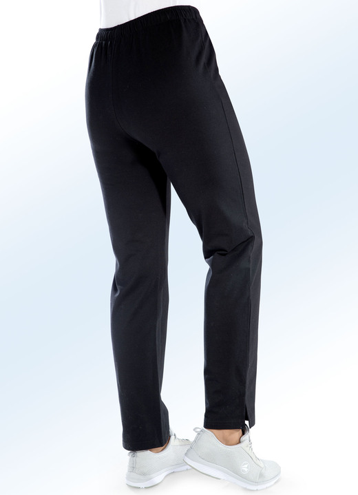 Homewear & Freizeitmode - Freizeithose mit Reißverschluss-Tasche, in Größe 019 bis 050, in Farbe SCHWARZ Ansicht 1
