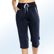 Homewear - Caprihose mit Zierband, in Größe 036 bis 058, in Farbe MARINE
