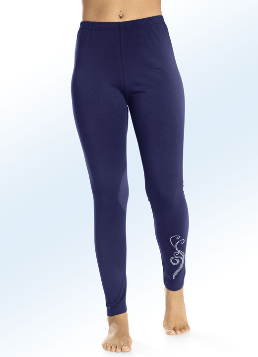 Plantier - Zweierpack Leggings mit bequemem Dehnbund, in Größe 036 bis 058, in Farbe 1X MARINE, 1X SCHWARZ Ansicht 1