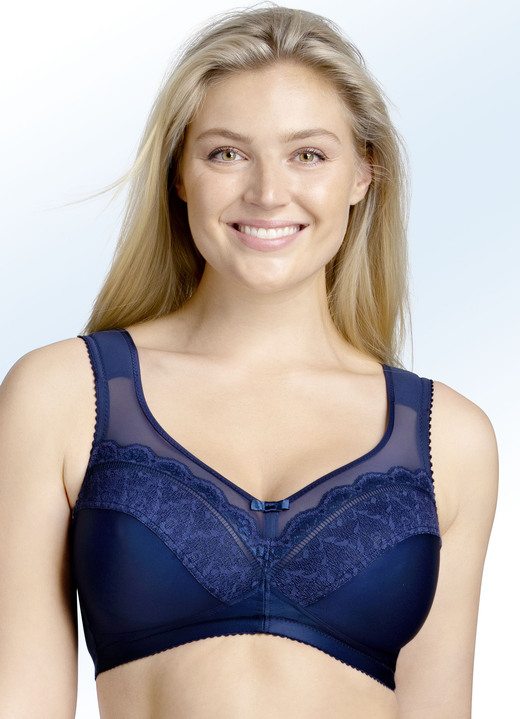 Soft-BH - Miss Mary-BH mit Elastiktüll, in Größe 075 bis 110, in Cup F, in Farbe WEISS Ansicht 4