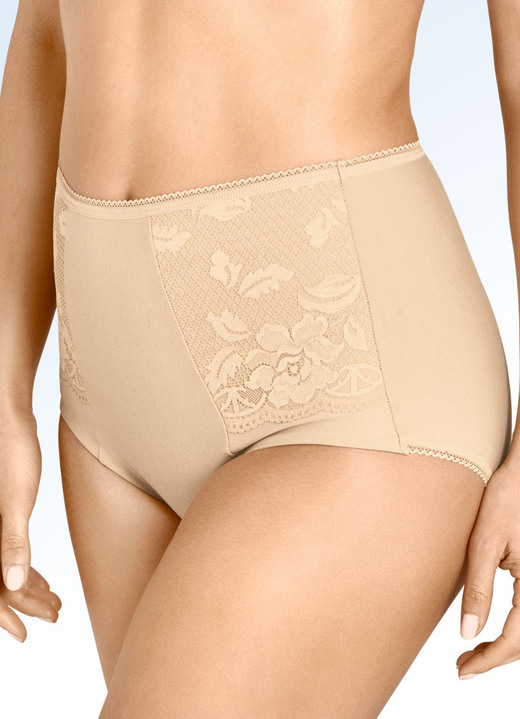 Miederhosen - Miss Mary Miederhose mit Elastikspitze, in Größe 038 bis 054, in Farbe BEIGE Ansicht 1