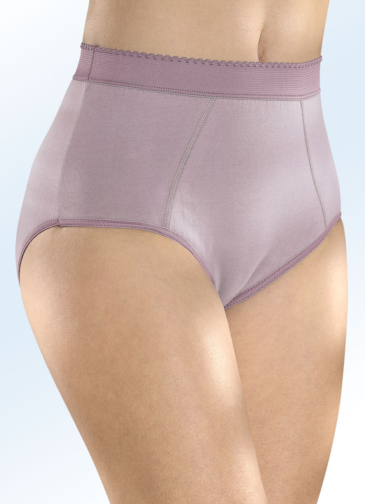 Damenmode - Sechserpack Formslips mit verstärkter Bauchpartie, in Größe 038 bis 054, in Farbe 3X MAUVE, 3X LORBEER Ansicht 1