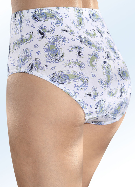 Slips - Fünferpack Slips mit Paisleydessin, in Größe 052 bis 056, in Farbe WEIß-BUNT Ansicht 1