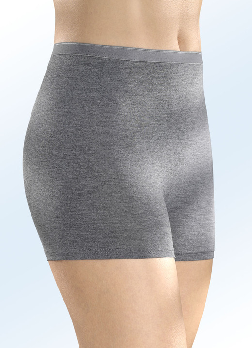 Schlüpfer - Sylvia Speidel Zweierpack Pants, atmungsaktiv, in Größe 038 bis 048, in Farbe 2X SAND MELIERT Ansicht 3