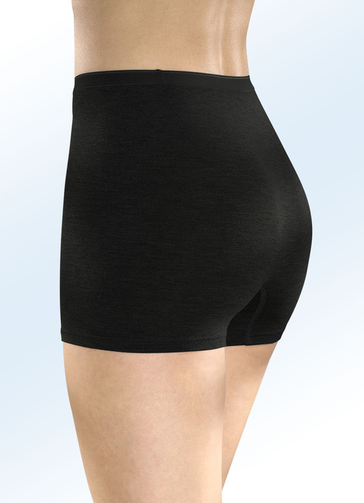 Schlüpfer - Sylvia Speidel Zweierpack Pants, atmungsaktiv, in Größe 038 bis 048, in Farbe 1X GRAU MELIERT, 1X SCHWARZ Ansicht 4