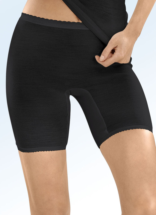 Schlüpfer - Con-ta Zweierpack Schlüpfer mit Schurwolle, in Größe 038 bis 052, in Farbe WOLLWEISS Ansicht 2