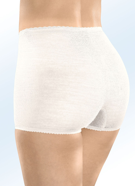 Schlüpfer - Con-ta Zweierpack Schlüpfer mit elastischen Abschlüssen Ansicht 2 Schlüpfer - Con-ta Zweierpack Schlüpfer mit elastischen Abschlüssen, in Größe 038 bis 052, in Farbe WOLLWEISS Ansicht 2