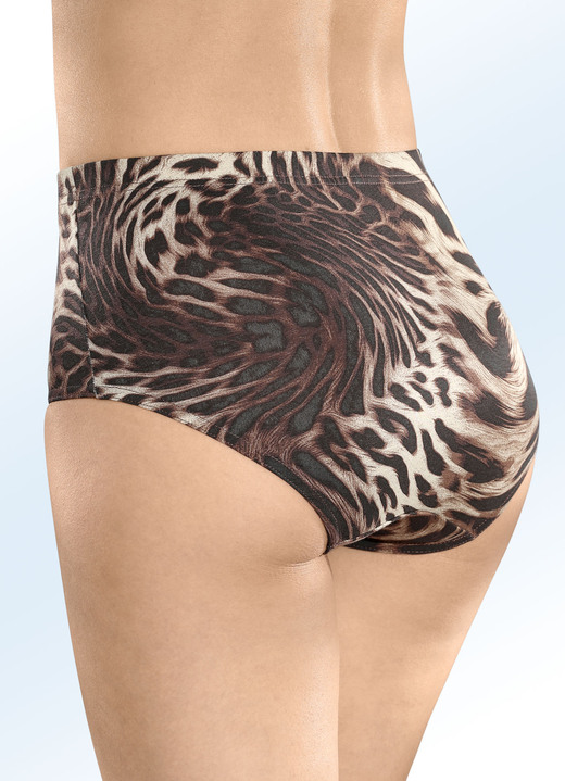 Slips - Viererpack Slips mit Raubtierdessin Ansicht 2 Slips - Viererpack Slips mit Raubtierdessin, in Größe 038 bis 056, in Farbe BEIGE-BRAUN Ansicht 2