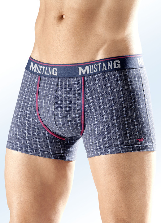 Pants & Boxershorts - Mustang, Dreierpack Pants, kariert, in Größe 004 bis 008, in Farbe NAVY-BUNT Ansicht 1
