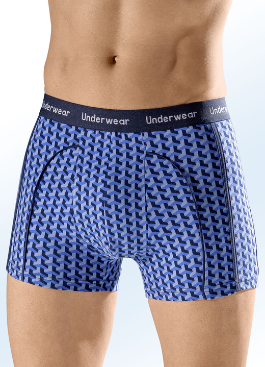 Pants & Boxershorts - Dreierpack Pants mit Elastikbund, in Größe 004 bis 008, in Farbe NAVY-BLAU
