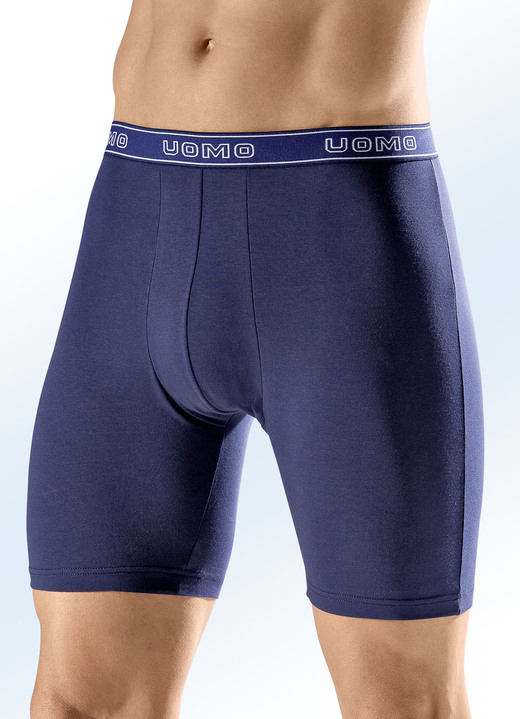 Pants & Boxershorts - Viererpack Longpants mit Elastikbund, in Größe 005 bis 011, in Farbe 2X NAVY, 2X SCHWARZ