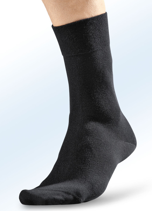 Strümpfe - Schiesser Fünferpack Socken, in Größe 001 (Schuhgröße 39-42) bis 002 (Schuhgröße 43-46), in Farbe 5X SCHWARZ Ansicht 1