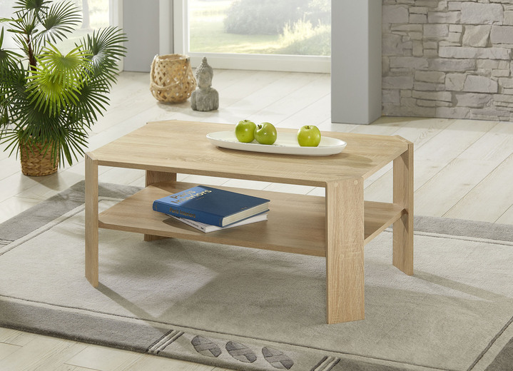 - Couchtisch mit leicht zu reinigender, kratzfester Tischplatte, in Farbe EICHE-SONOMA, in Ausführung quadratisch