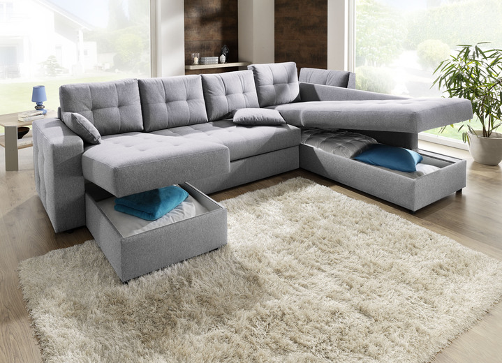 Polsterecken - Polstermöbel mit Bettfunktion, in Farbe BEIGE, in Ausführung Polsterecke Ansicht 14