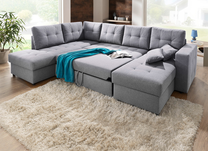 Polsterecken - Polstermöbel mit Bettfunktion, in Farbe BEIGE, in Ausführung Polsterecke Ansicht 36