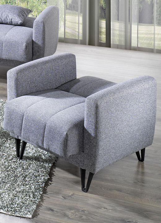 Polstergruppen - Moderne Polstermöbel mit Kippfunktion, in Farbe CREME, in Ausführung Dreisitzer Ansicht 5