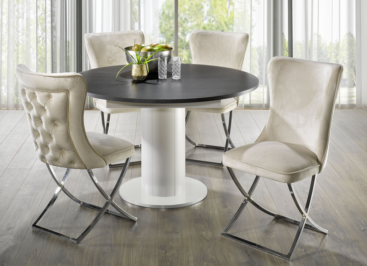 Stühle & Sitzbänke - Trendige Esszimmer-Stühle, 2er-Set, in Farbe ROT Ansicht 4