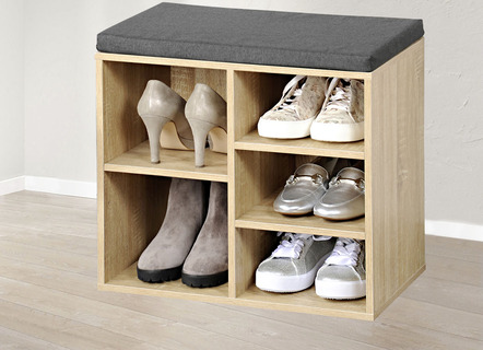 Schuhbank mit Sitzkissen