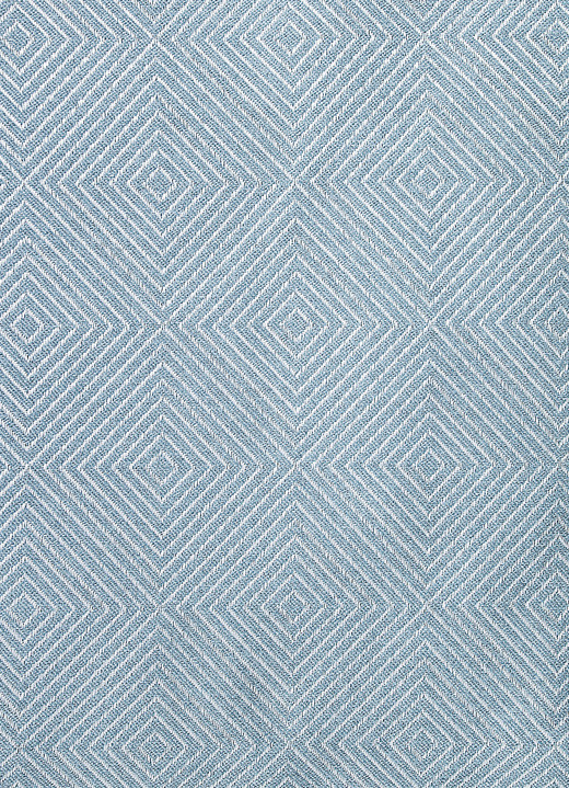 - Hochwertige, jacquard-gewebte Kissenbezüge, in Größe 105 (Kissenbezug, 40x40 cm) bis 110 (Kissenbezug, 50x50 cm), in Farbe AQUA, in Ausführung Raute groß Ansicht 2