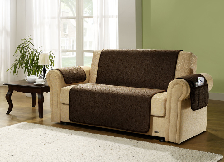 Sessel-,Couch- und Armlehnenschoner mit wärmender Wendeseite - Sessel- &  Sofaüberwürfe